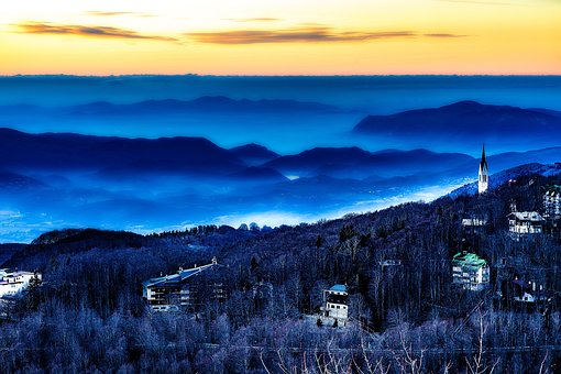 Free Sunset Mountain photo and picture