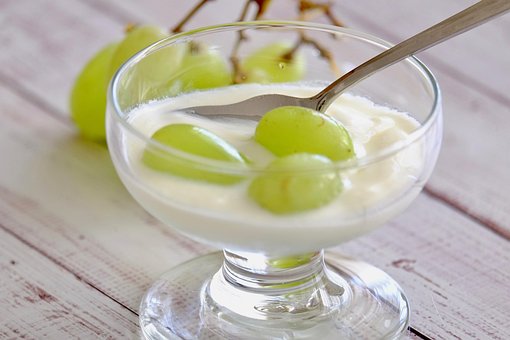 Traube, Obst, Grün, Joghurt, Frisch