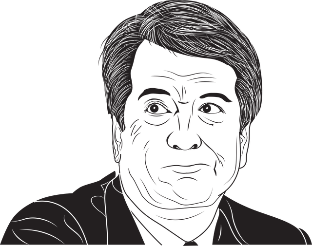 Free man ugly man line art vector
