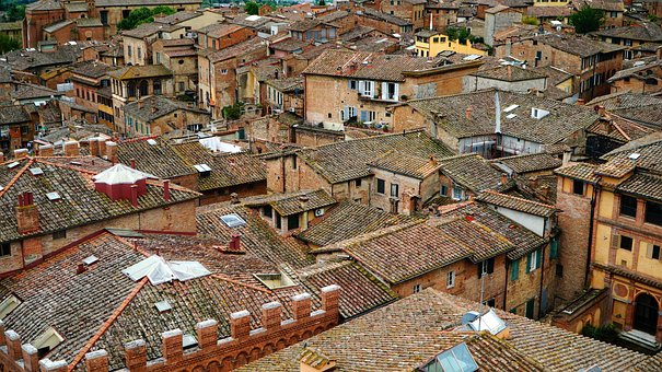 Siena, Acoperiş, Sat, Oraș, Arhitectura