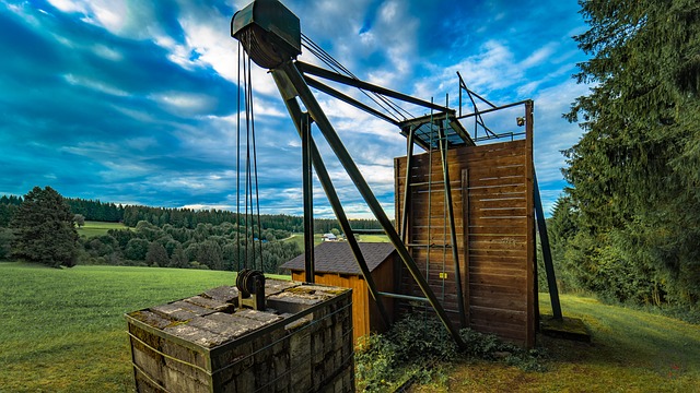 Verão, Esqui, Lift, Panorama, Nuvens