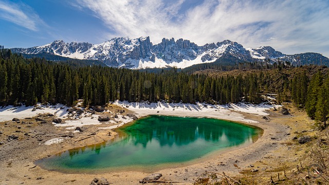 Lago, Alpes, Itália, Dolomitas