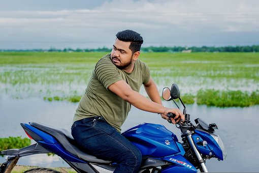 Homem, Motocicleta, Condutor, Dirigir