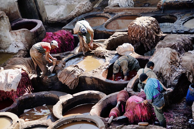 Free Leather Dyeing Tannery photo and picture