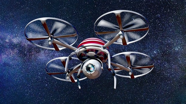 Free quadrocopter camera drone illustration