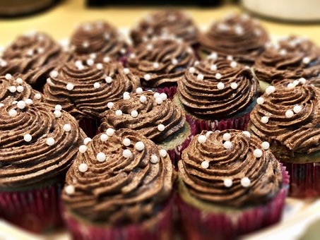 Cupcake, Glazuur, Toetje, Eten, Bakkerij