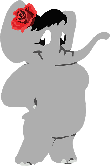 Free Elephant Rose vector and picture