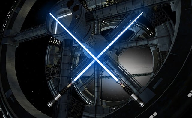 Free star wars laser lightsaber illustration