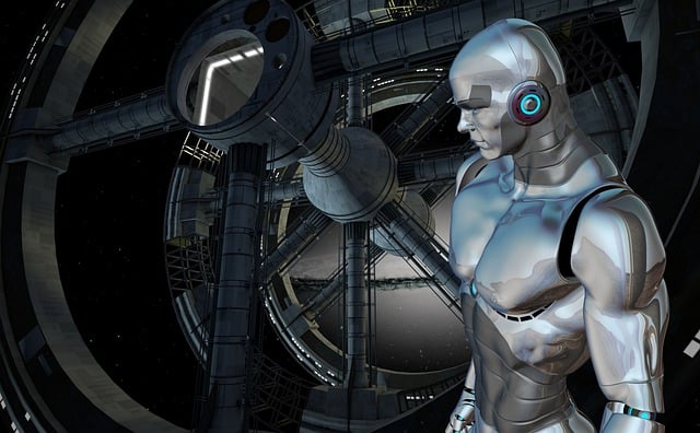 Free man muscular robot illustration