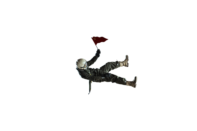 Free soviet cosmonaut levitation flag man illustration