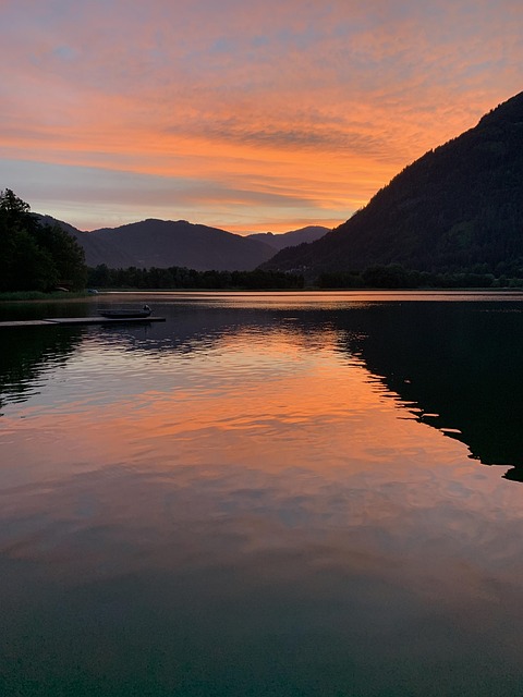 Free Lake Sunset photo and picture