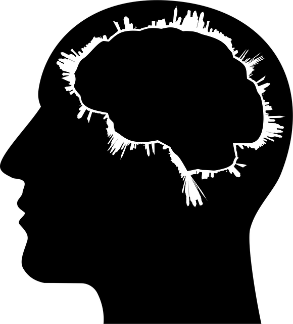 Free man brain city illustration