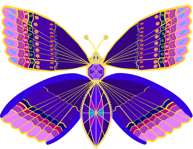 Free butterfly jeweled jewel vector
