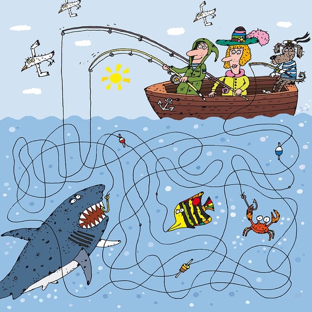 Free fishing fish animal illustration