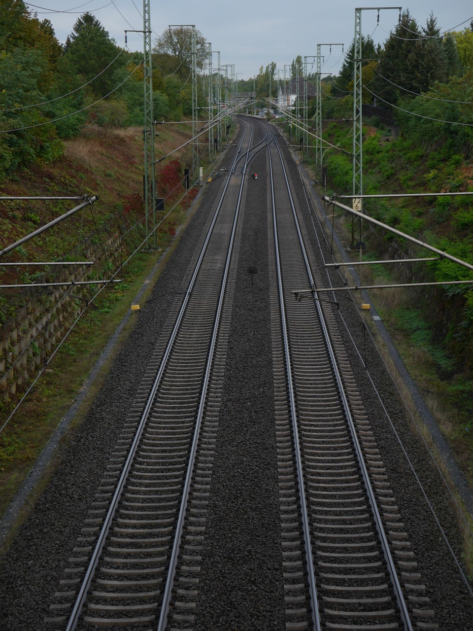 Freeway With Train Rails Railroad Rails Investment - Free photo on Pixabay