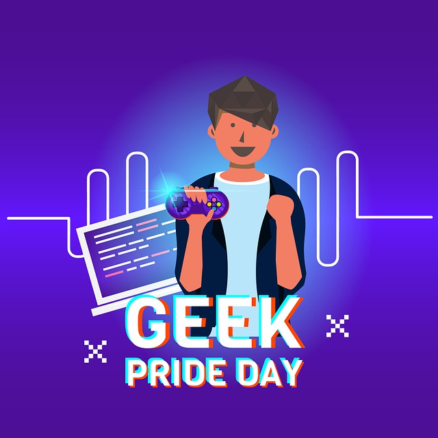 Free geek pride day geek day illustration