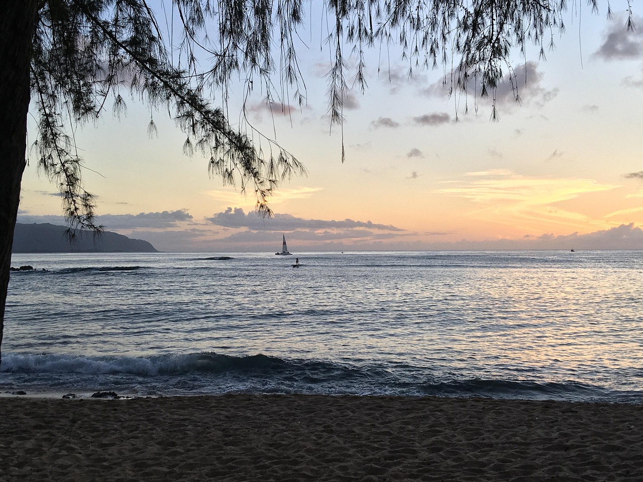Sunset Hawaii Sail Boat Sup - Free photo on Pixabay