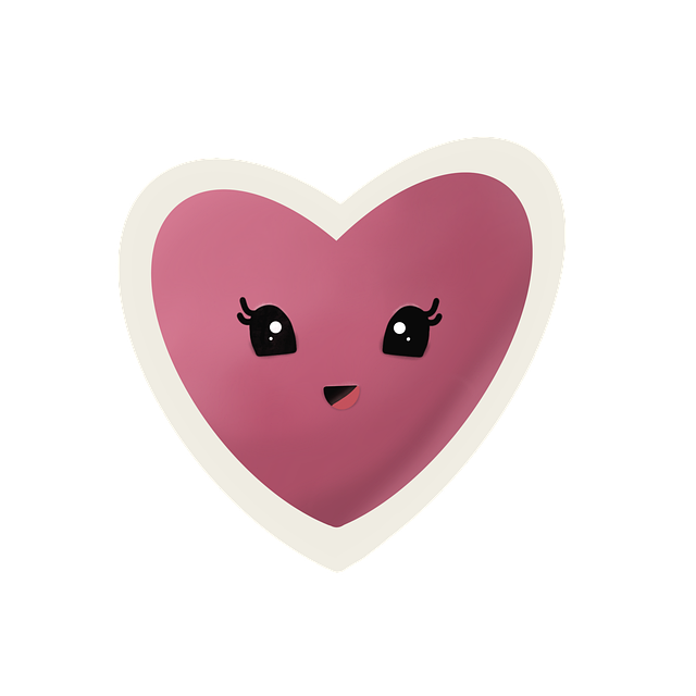 Free heart cute character illustration