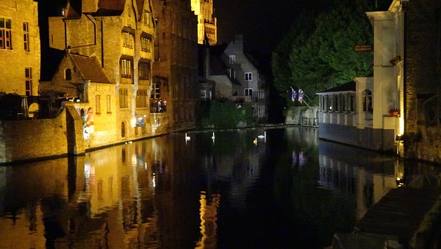 Free Bruges Night photo and picture