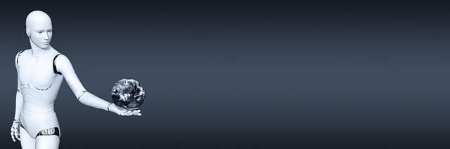 Free banner robot cyborg illustration