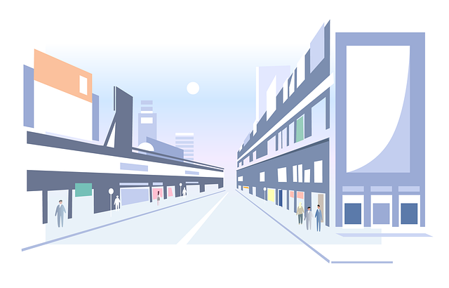 Free city via glimpse illustration