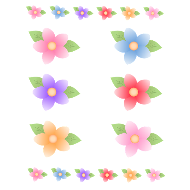 Free flowers floral decorative illustration