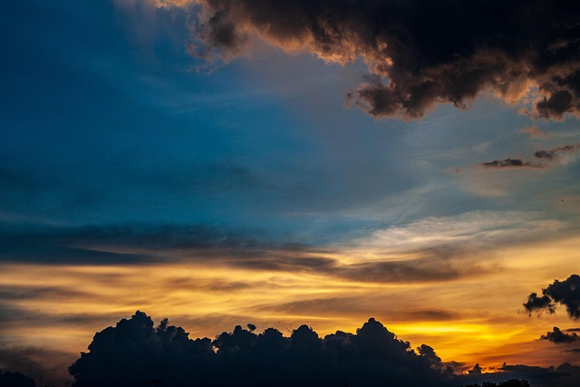 Pôr Do Sol, Nuvens, Noite, Céu, Visão