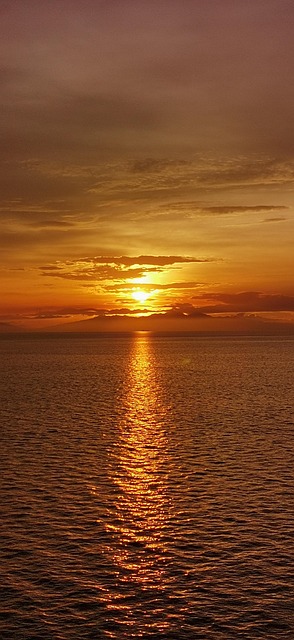 Solnedgang, Hav, Sunset, Skønhed, Natur