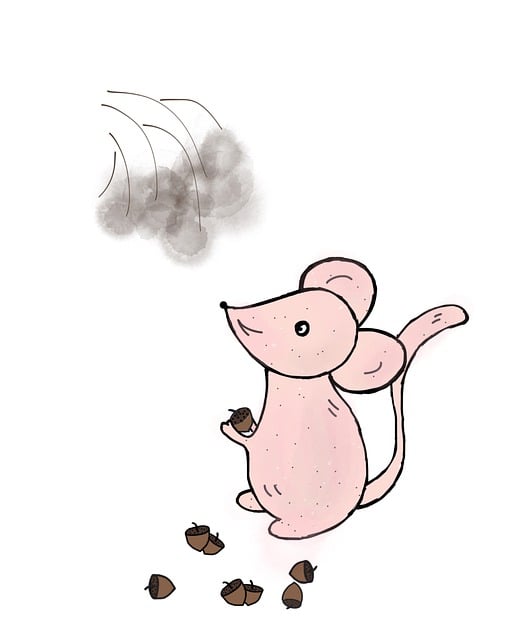 Free mouse acorn animal illustration