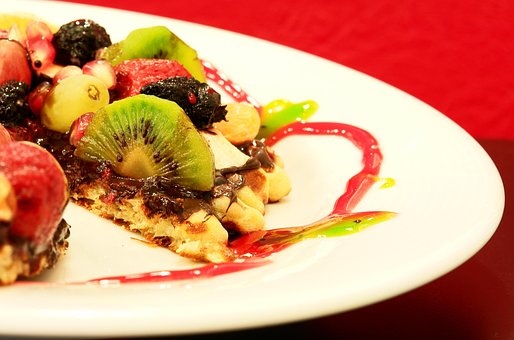 Free Waffles Fresh Fruits photo and picture