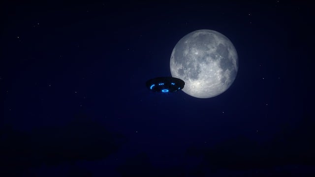 Free moon sci-fi futuristic illustration