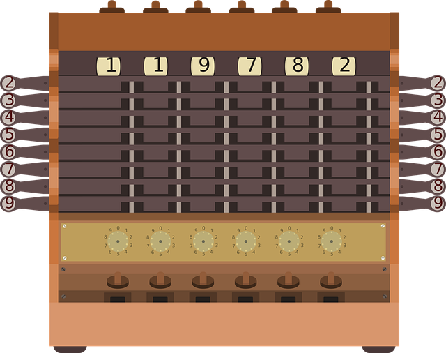 Free schickard calculating clock device illustration