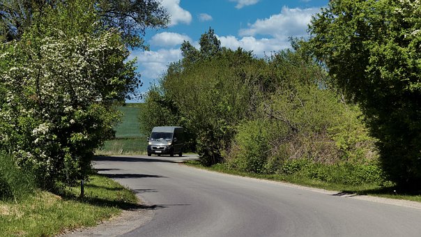 Snelweg, Draai, Perspectief, Asfalt