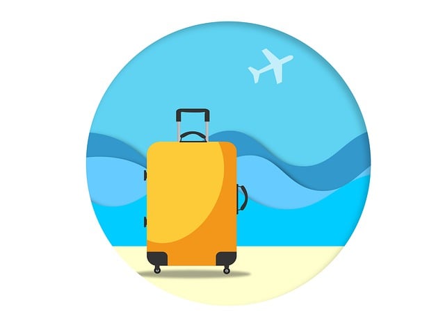 Free suitcase travel vacations illustration
