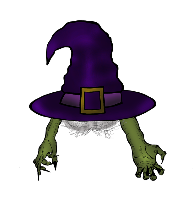 Free witch hat halloween illustration