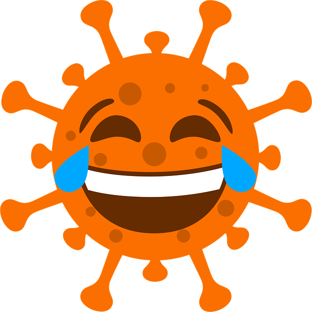Free corona laugh orange vector