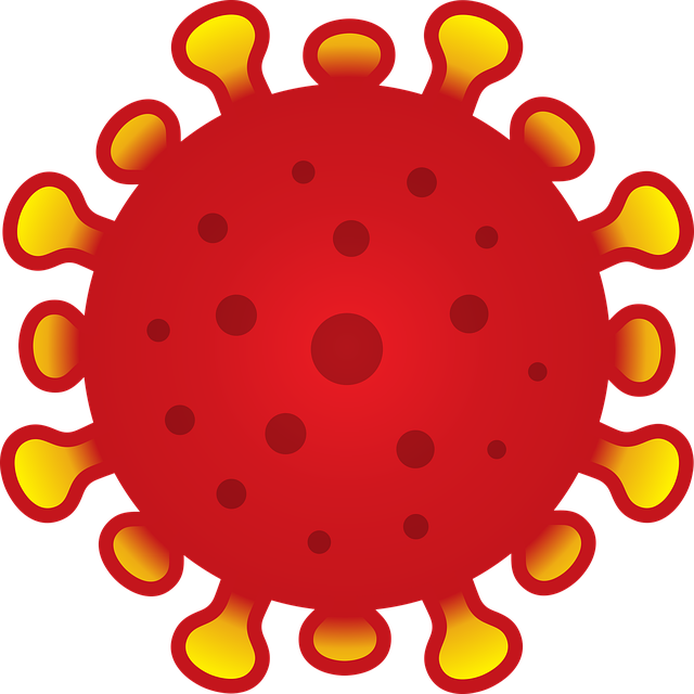 Free corona red yellow vector