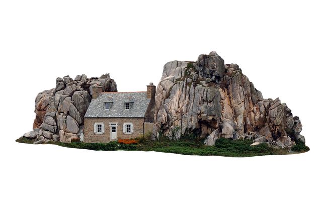 Free house rocks nature illustration