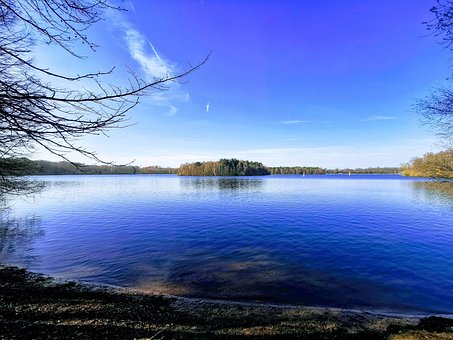 Lago, Azul, Agua, Natureza, Reflexão