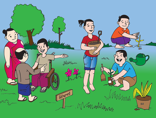 Free myanmar burma people illustration