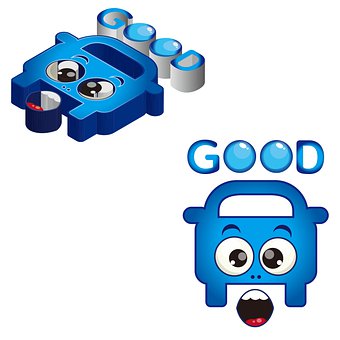 Auto Pictogram, Blauwe Auto, Auto