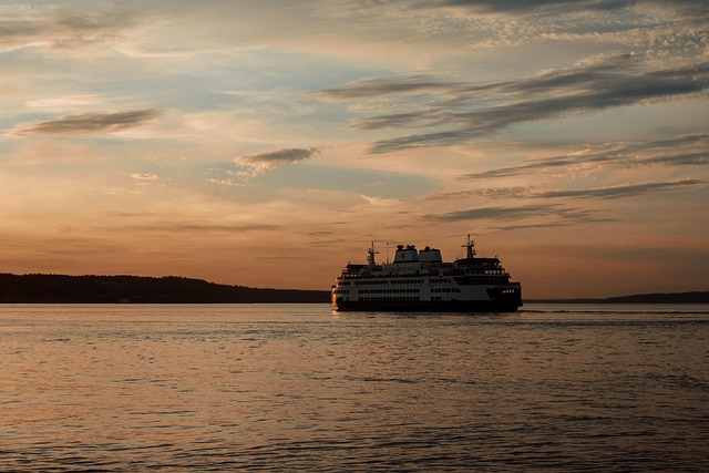 Free Ferry Sunset photo and picture