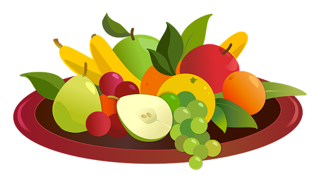 Free fruit dish dessert illustration