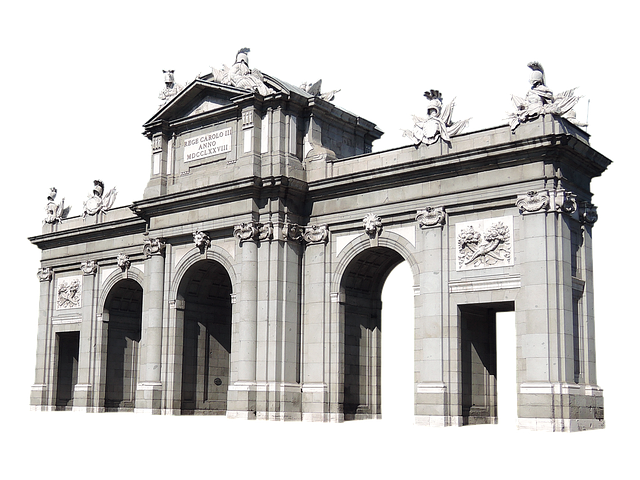 Free arc de triomphe construction ancient illustration