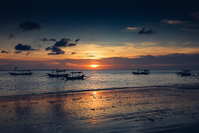 Atardecer, Sol, Playa, Mar, Paisaje