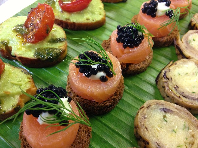 Free Smoked Salmon Canapé photo and picture