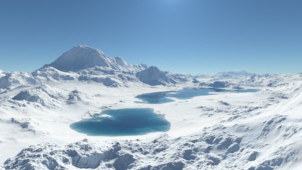 Cgi, Terragen4, Octane4, Lago, Ártico