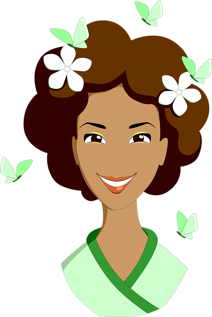Free woman portrait scent illustration