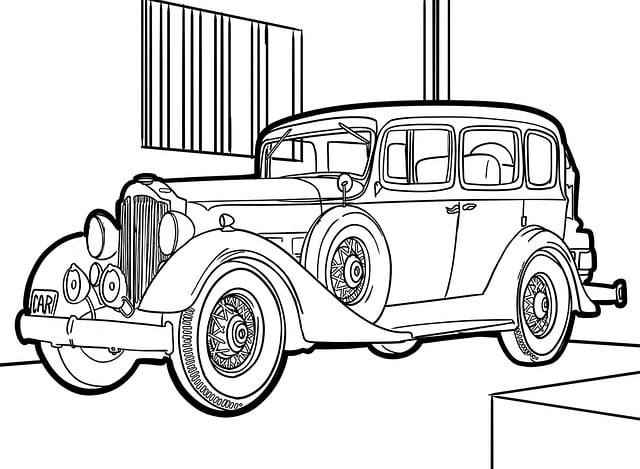 Free antique car drawing automobile illustration