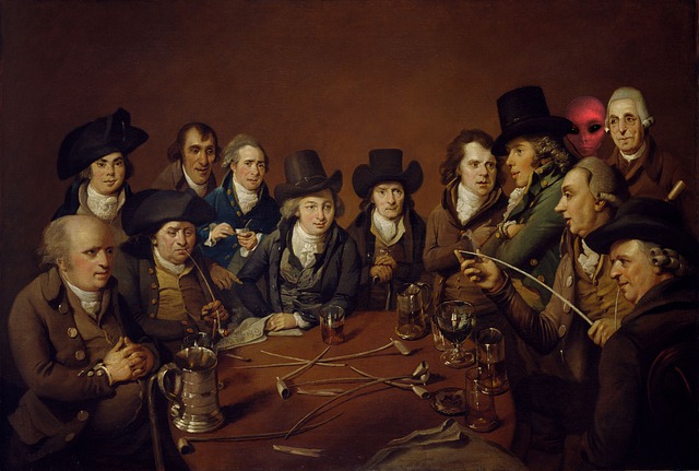 Free painting old master meeting illustration